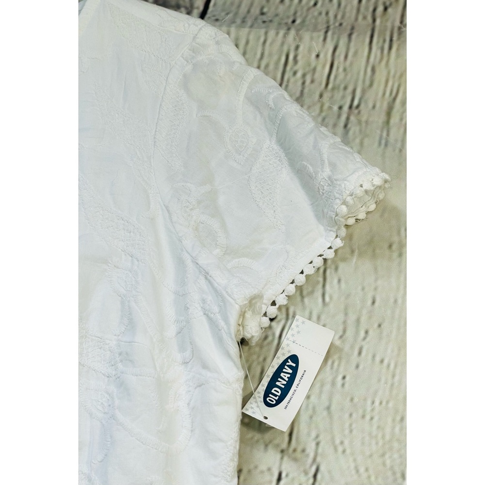 Old Navy White Embroidered Short Sleeve Dress NWT! - Picture 11 of 16